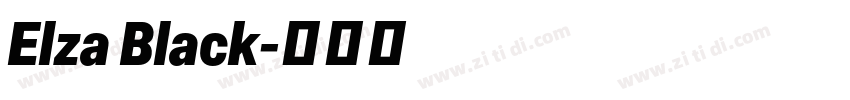 Elza Black字体转换